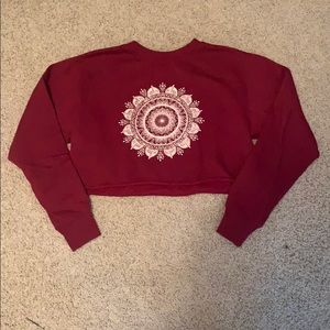 LA Hearts Cropped Crewneck Sweatshirt